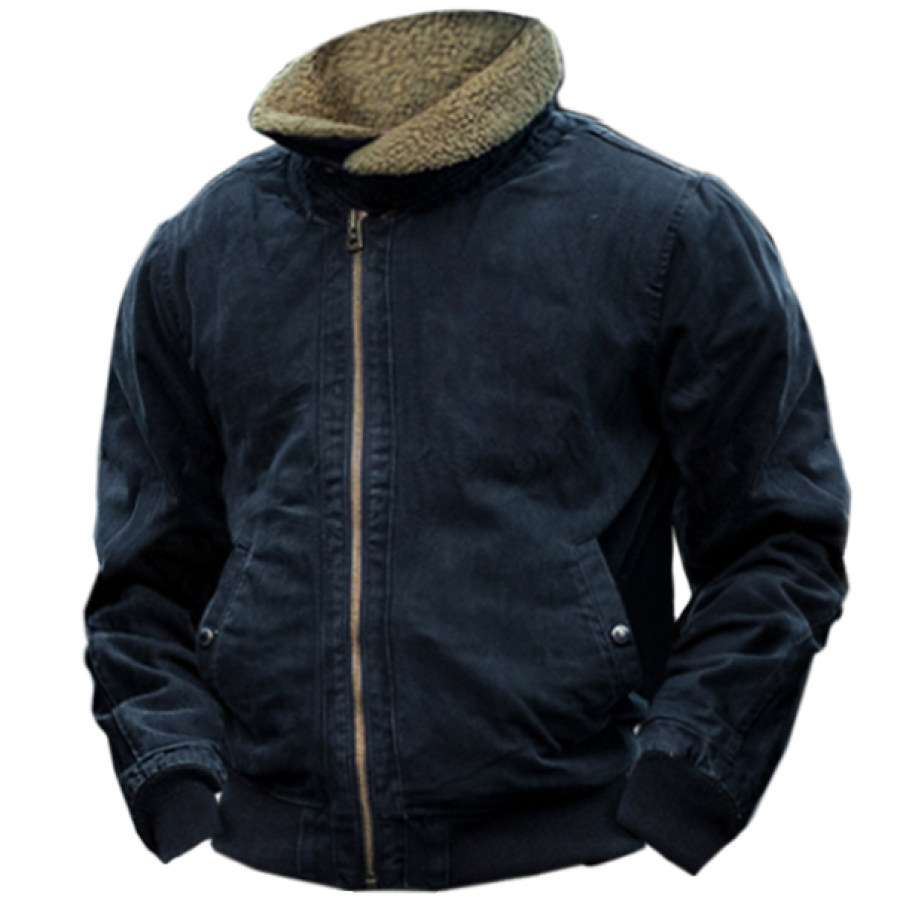 

Men's Vintage Fleece Hooded Jacket