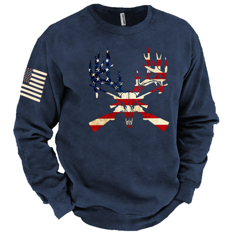Men's American Hunt Deer Print Chic Sweatshirt