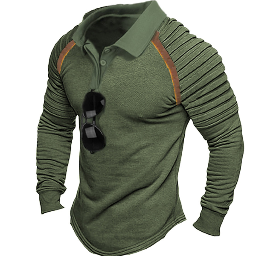 

Men's Outdoor Colorblock Tactical Polo Shirt