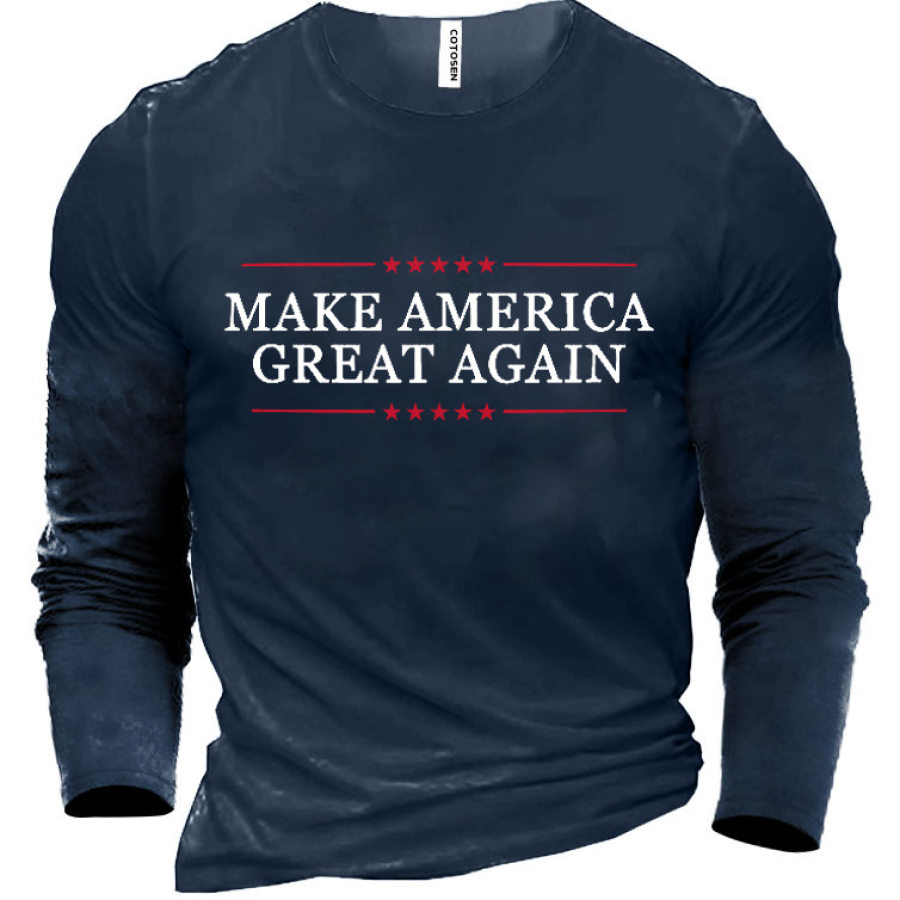 

Men's Make America Great Again Cotton Long Sleeve T-Shirt