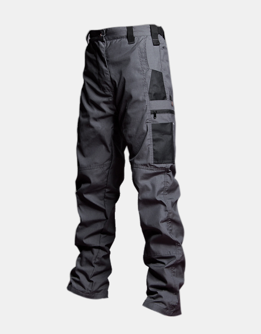 Black And Gray Arms Chic Tactical Cargo Pants