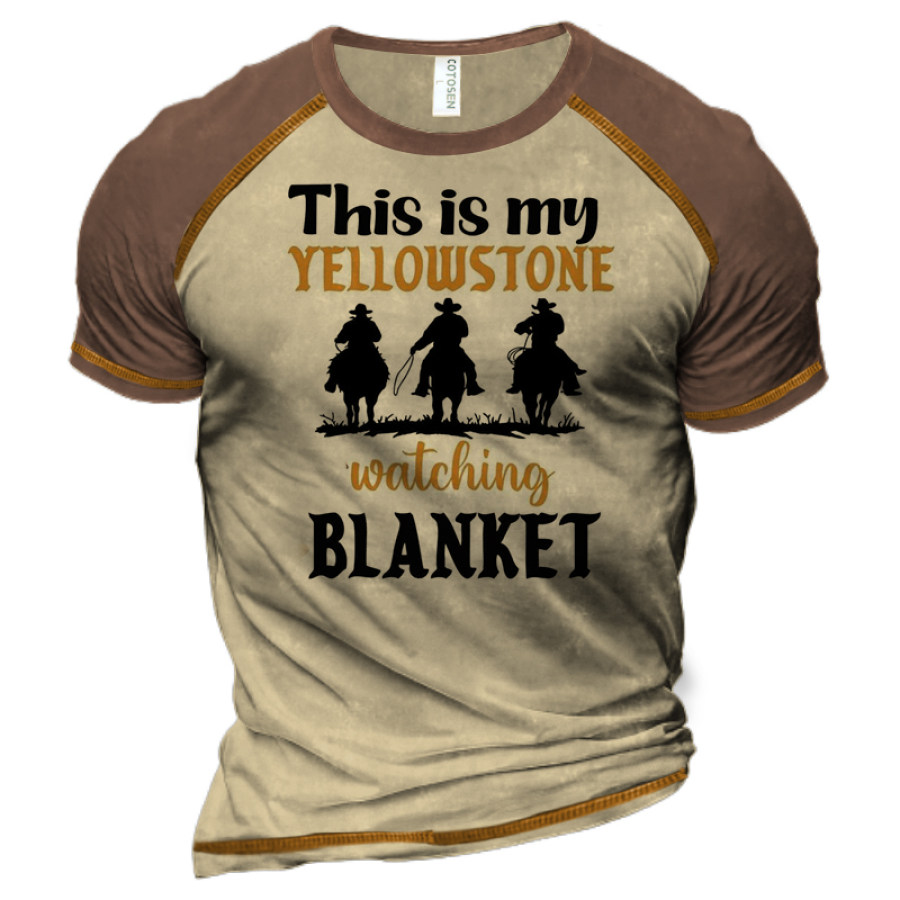 

Men's Colorblock Yellowstone Park T-Shirt