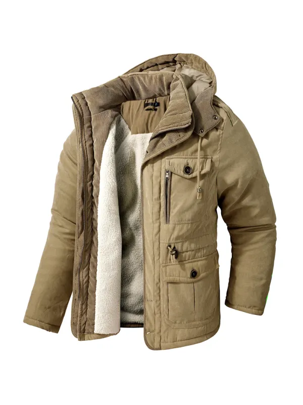 Men's Fleece Multi Pocket Thickned Down Jacket - Maxizero.chimpone.com 