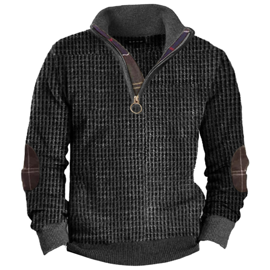 

Men's Vintage Waffle Tactical Sweatshirt