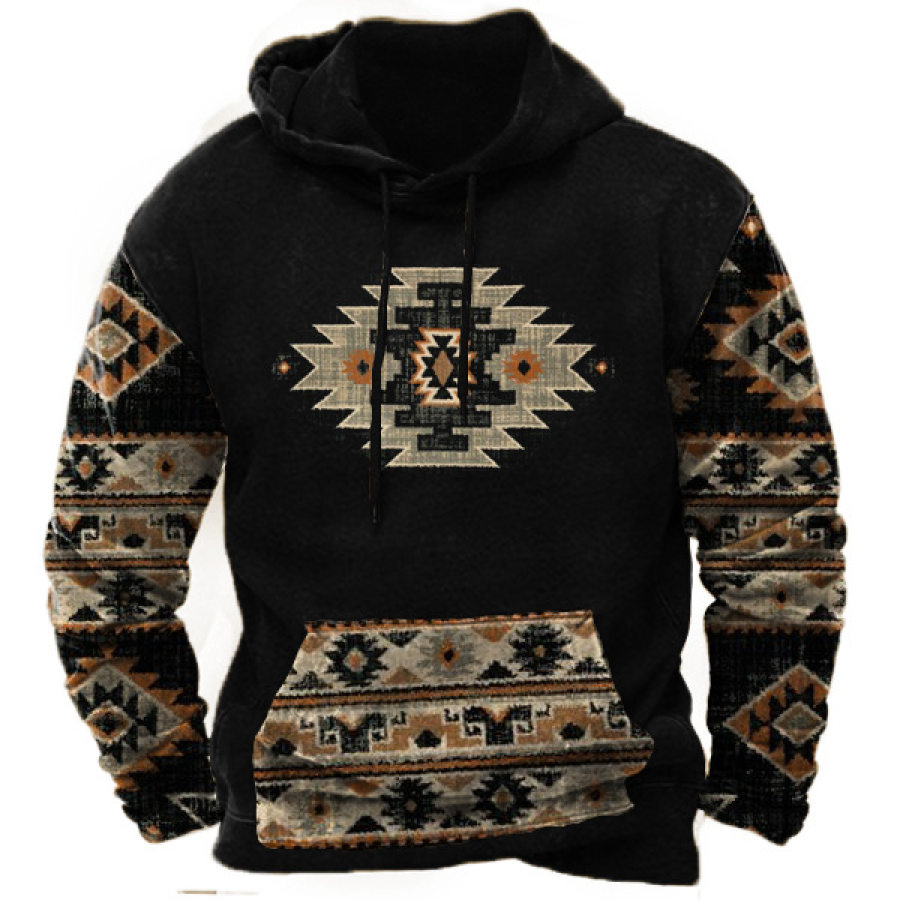 

Sudadera Con Capucha Vintage Azteca Para Hombre