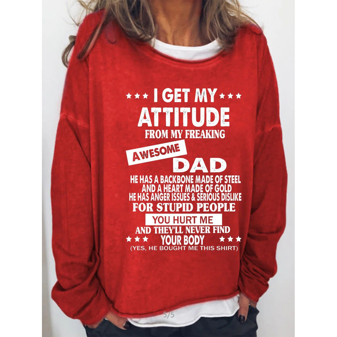 I Get My Attitude From Awesome Dad Women Sweatshirts