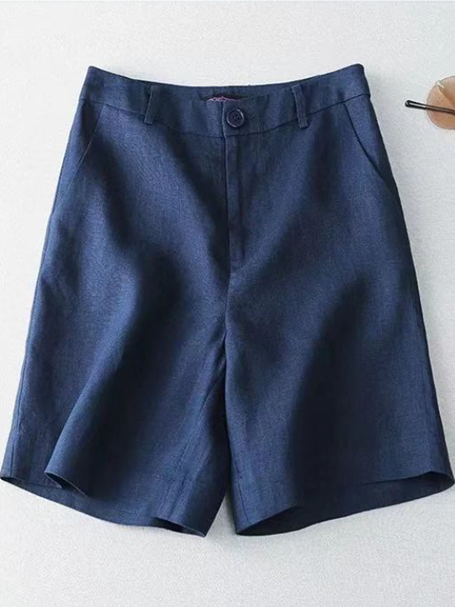 Loose Casual Solid Beach Shorts