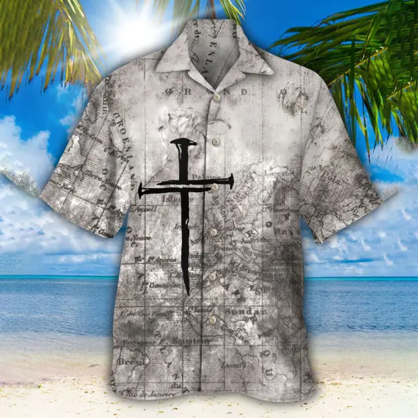 Men's Cross Beach Shirt - Blaroken.com 