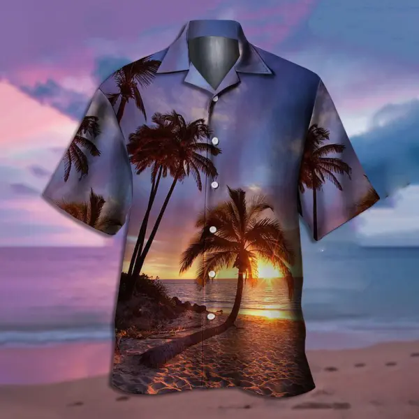 Men's Coconut Beach Short Sleeve Shirt - Blaroken.com 