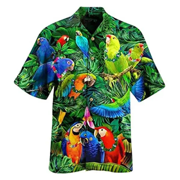 Hawaiian Print Short Sleeve Shirt - Blaroken.com 