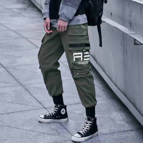 Hip Hop Cargo Pants Streetwear Joggers Sweatpant Multi-Pocket Pants - Blaroken.com 
