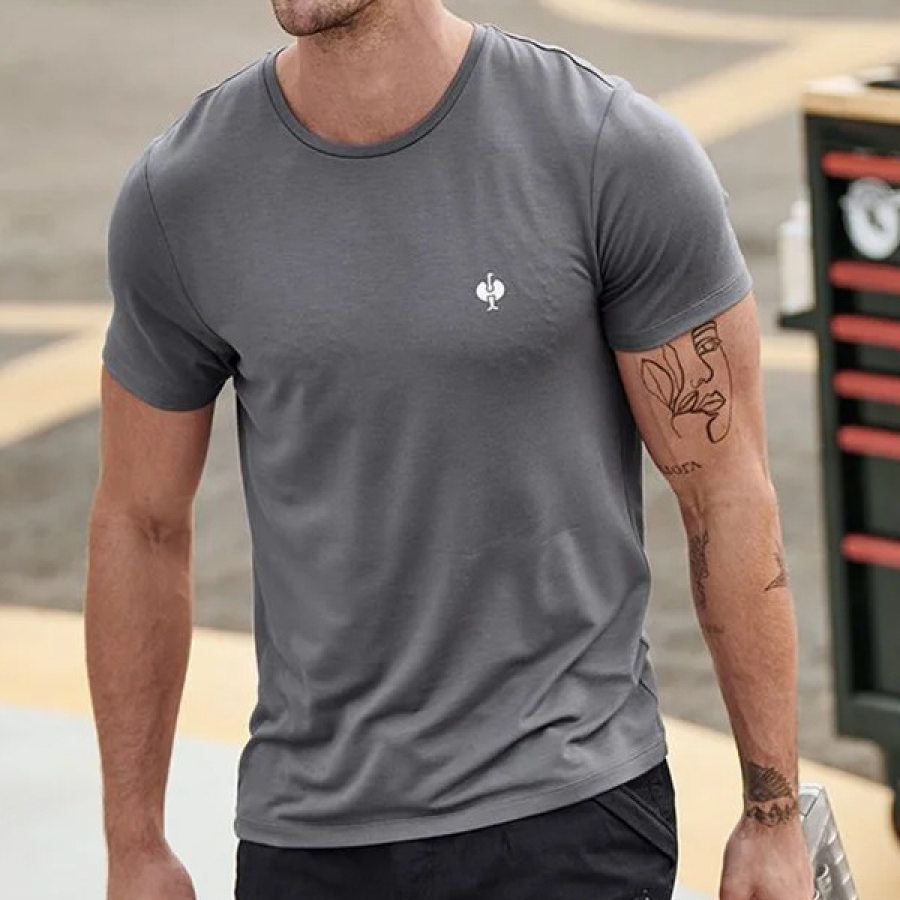 

Es Men Worker Cotton T-shirt Outdoor Casual Style Everyday T-shirt A Maniche Corte Top Quotidiano