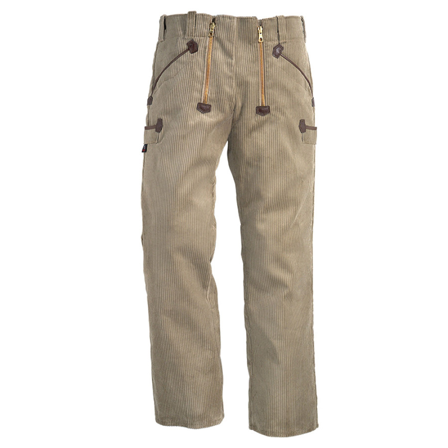 

Calça Masculina De Veludo Cotelê Com Zíper Design Ao Ar Livre Retrô Calça De Trabalho De Veludo Arbeitshose Cord Khaki