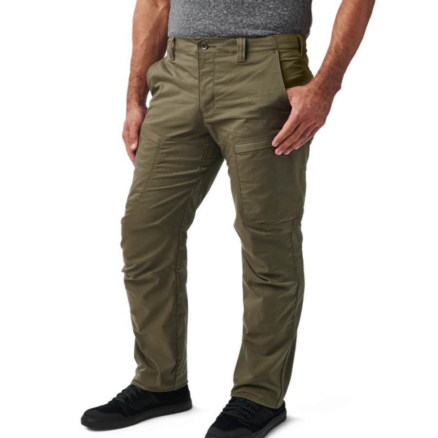 

Pantalones De Carga Tácticos Casuales Retro Para Hombres Pantalones De Bolsillo Con Cremallera Multifuncional Verde Militar