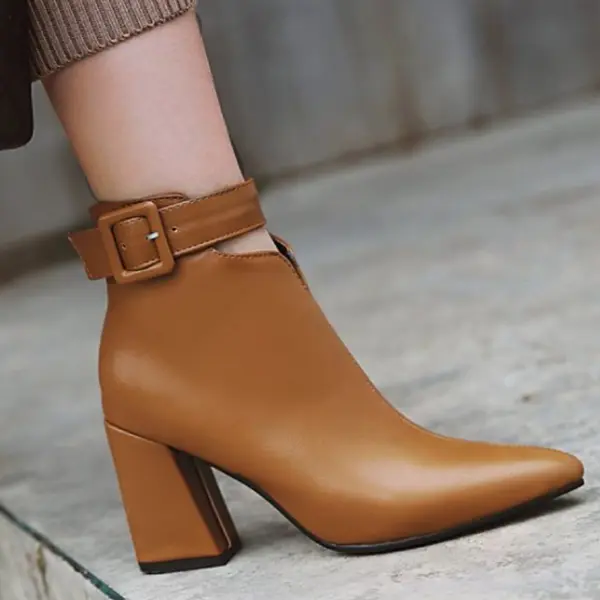 Women's Thick Heel High Heels Plus Size Boots - Mercadolibreweb.com 