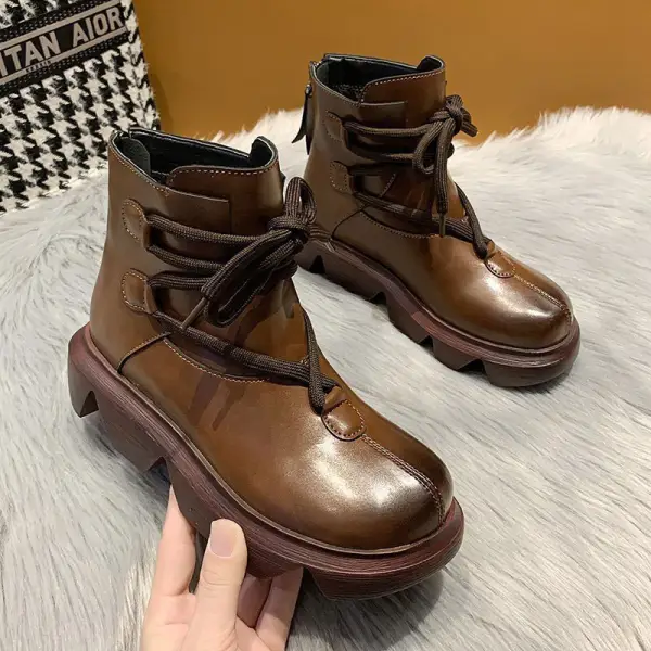 Retro Platform Side Zipper Women's Boots - Mercadolibreweb.com 