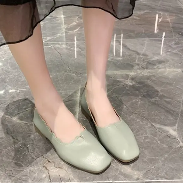 Women's British Style Low Heel Small Leather Shoes - Mercadolibreweb.com 