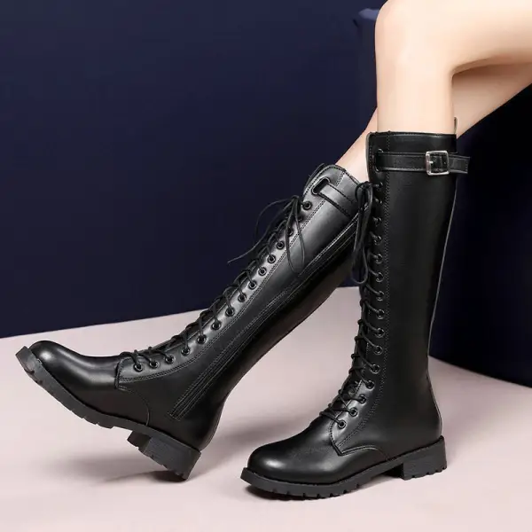 Fashion Lace-up Women's Boots - Mercadolibreweb.com 