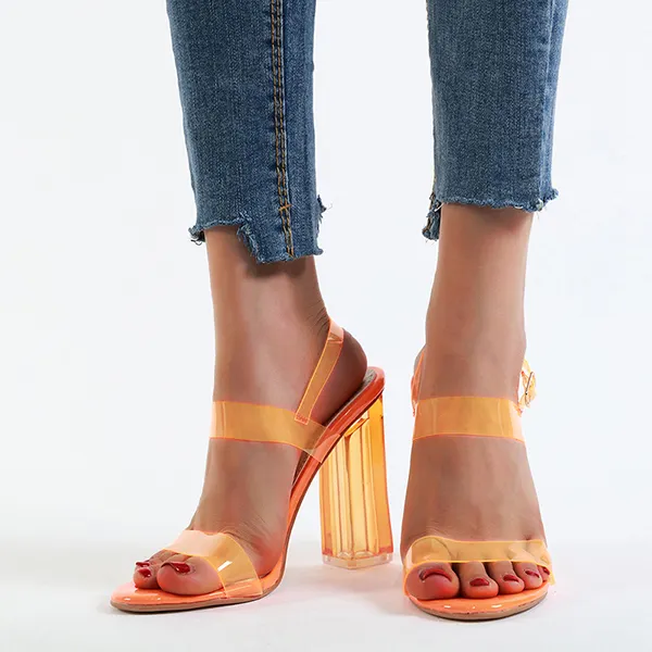 Women's Sexy Transparent Colored Heels - Mercadolibreweb.com 