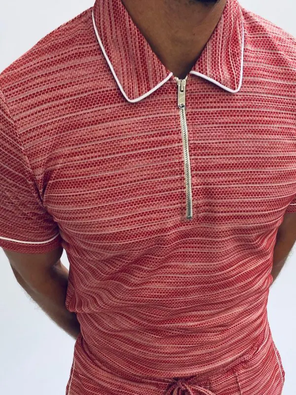 Knit signature slim fit polo shirt - Oasisjoy.com 