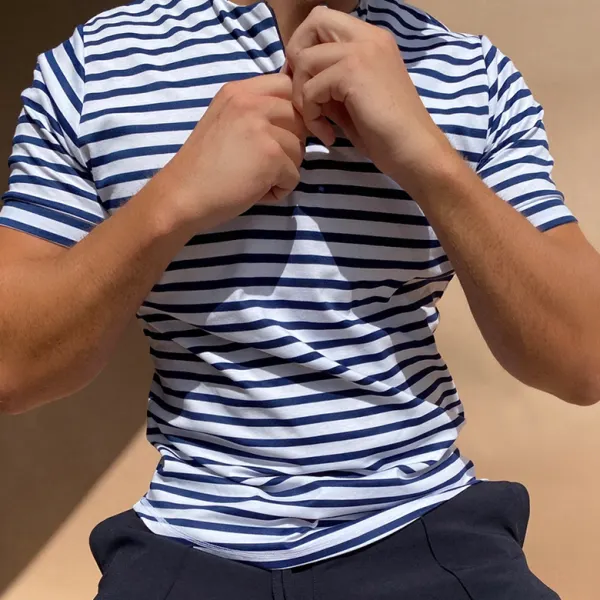 Solid color polo shirt without zipper - Sanhive.com 