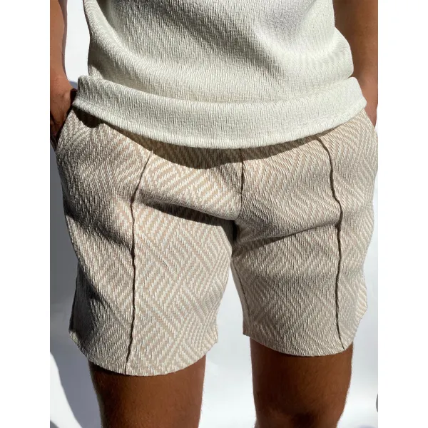 Herringbone jacquard shorts - Stormnewstudio.com 