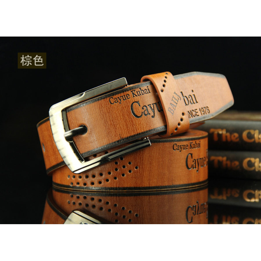

Pin Buckle Belt Men's Belt Casual Fashion Antique Trousers Retro Hollow Style