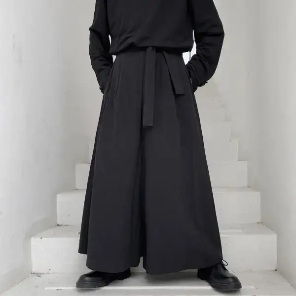 Functional Wind Dark Samurai Japanese Hakama - Chrisitina.com 