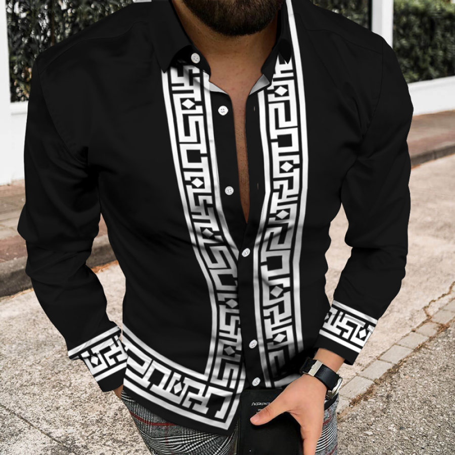 

Fashion Printed Long-sleeved Casual Shirt