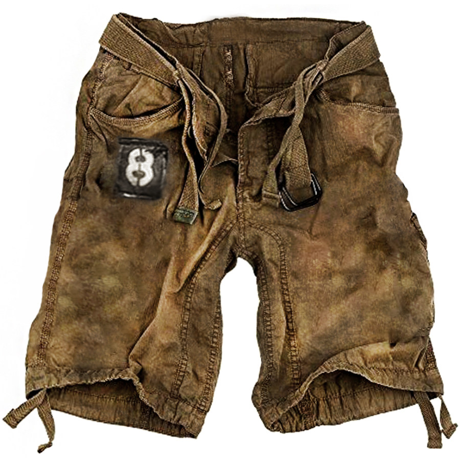 

Men's Outdoor Vintage Washed Durable Cargo Shorts