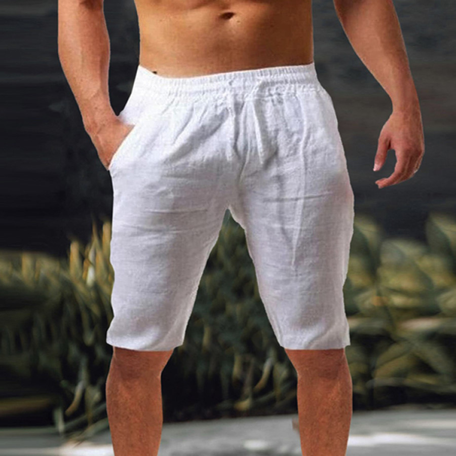 

Men's Loose Linen Breathable Half Pants Men's Sports Casual Pants