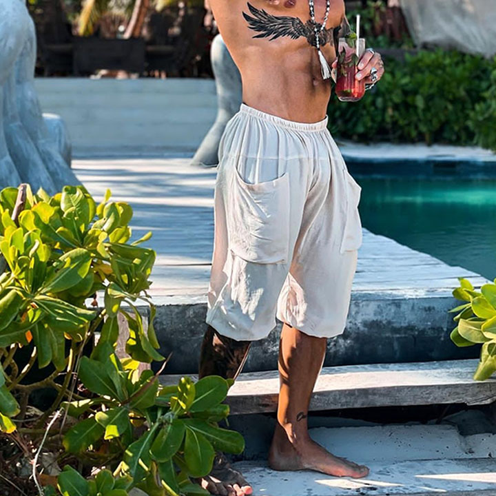 Men's Holiday Casual Half Pants