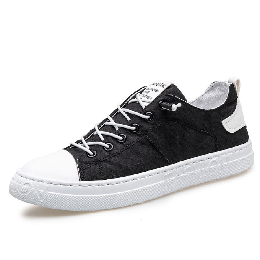 

Men's casual breathable low-top canvas shoes