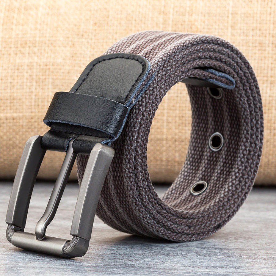 

Men's Pin Buckle Canvas Woven Belt