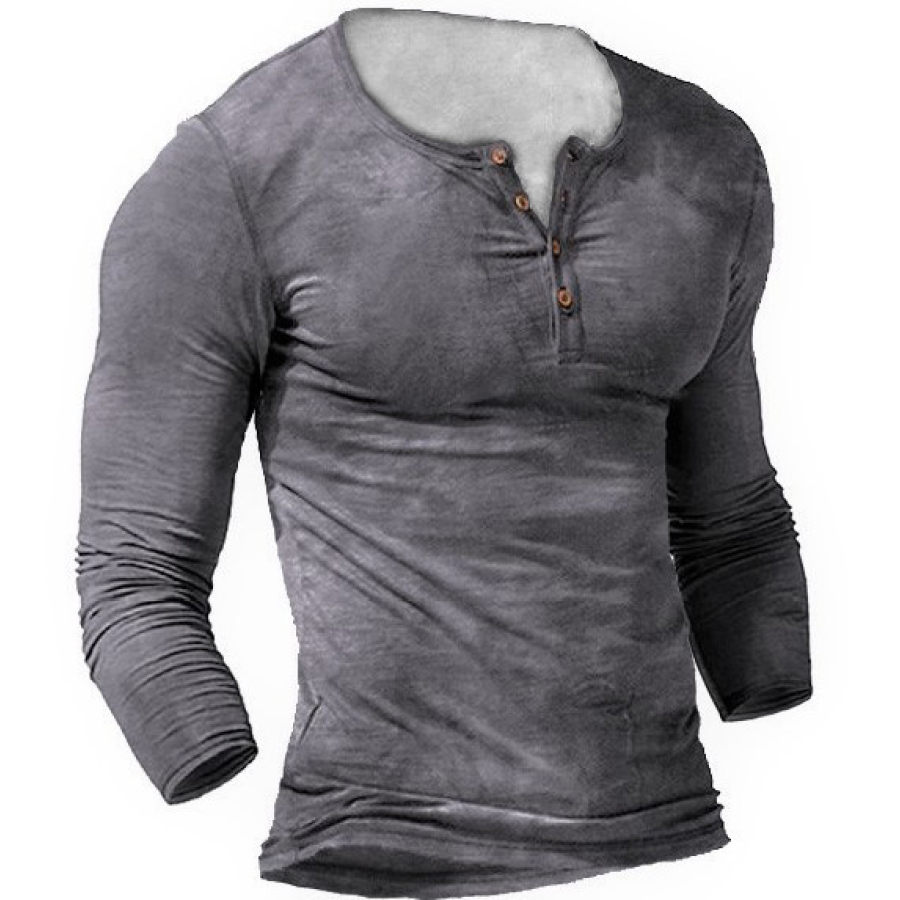 

Men's Outdoor Tactics Print Long Sleeve V-Neck Top