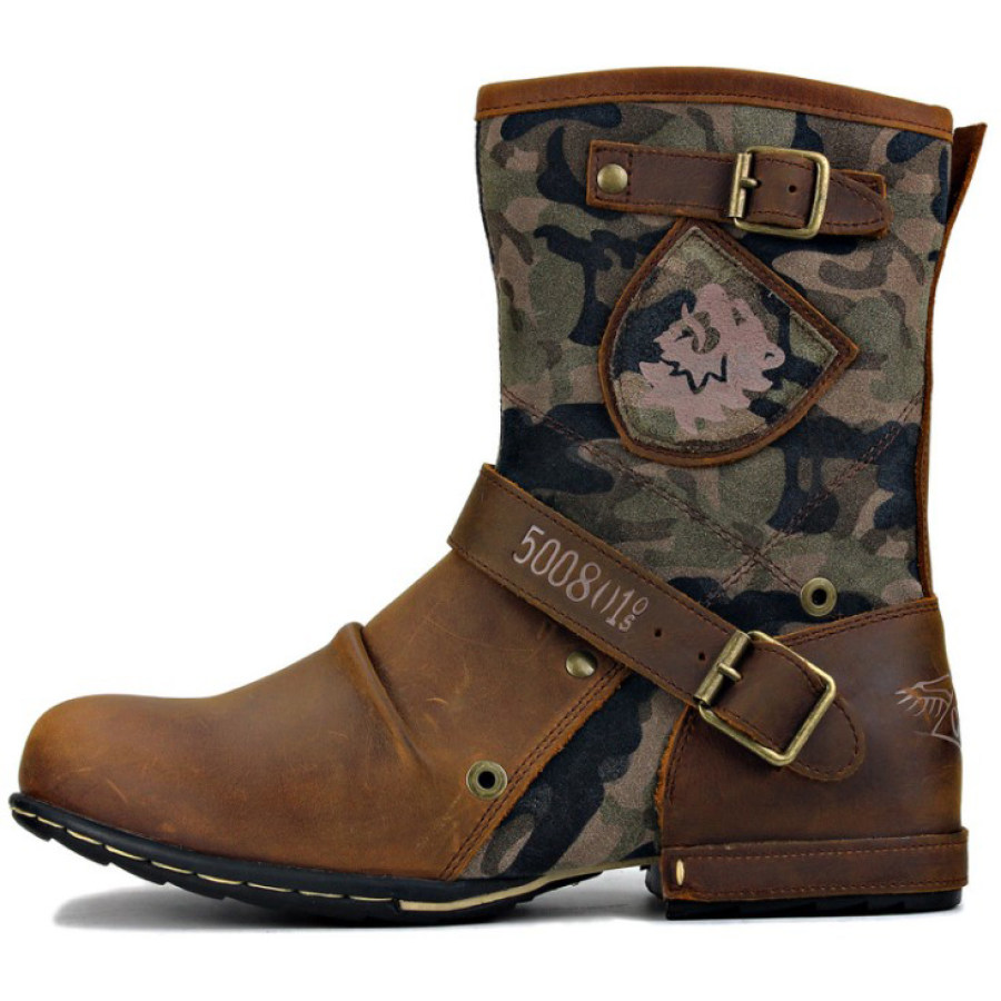 

Suede Cotton Sponge Edition Ball Bottom Camouflage Martin Boots