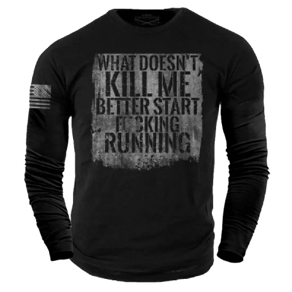 What Doesn't Kill Me Men's Retro Tactical Casual T-shirt - Kalesafe.com 