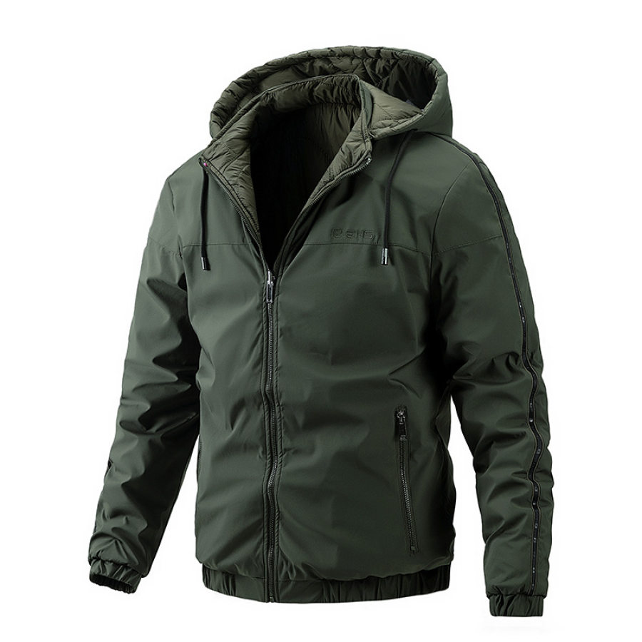 

Men's Thin Cotton Reversible Hooded Trendy Casual Jackets