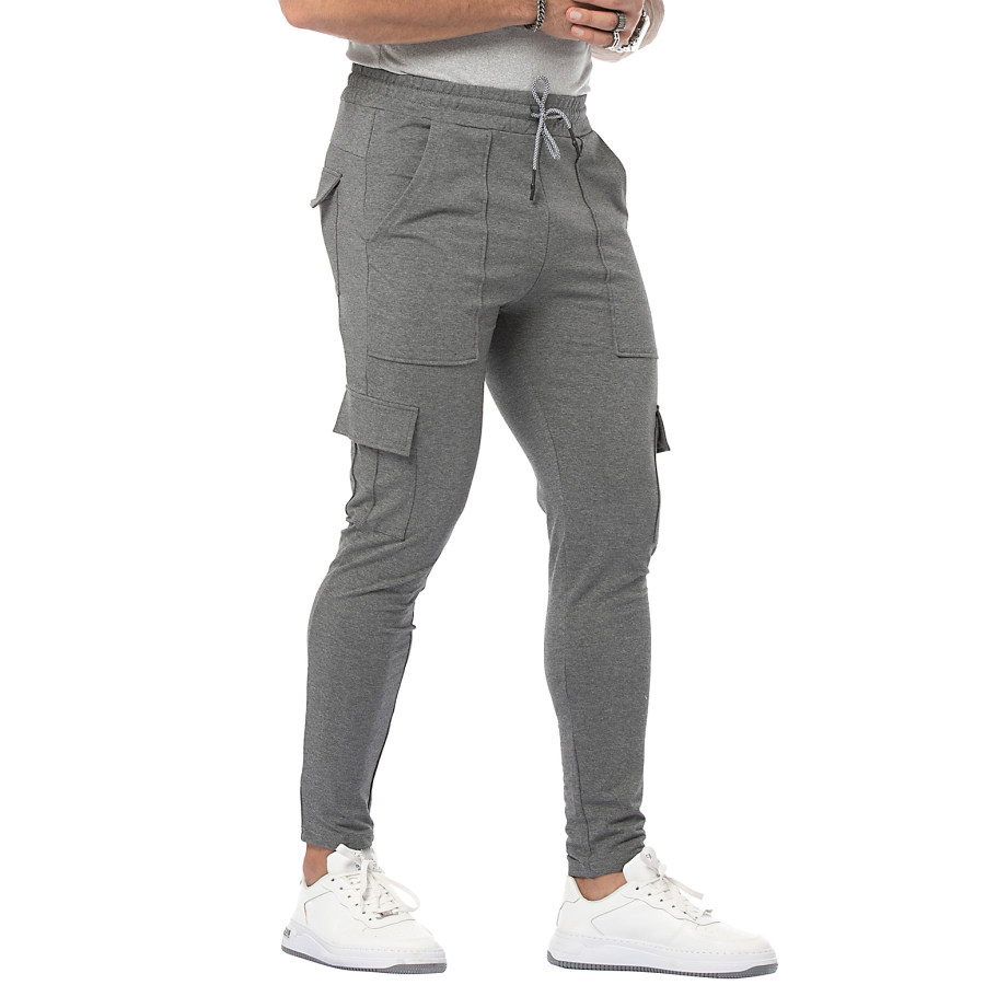 

Men's Casual Multi-pocket Cotton Sweatpants