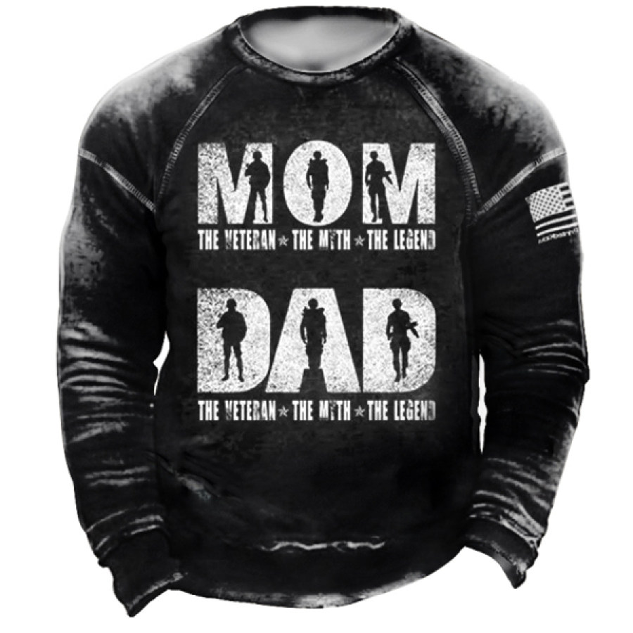 

Men's Mom Dad Veterans Printed Casual Proud Sweatshirts