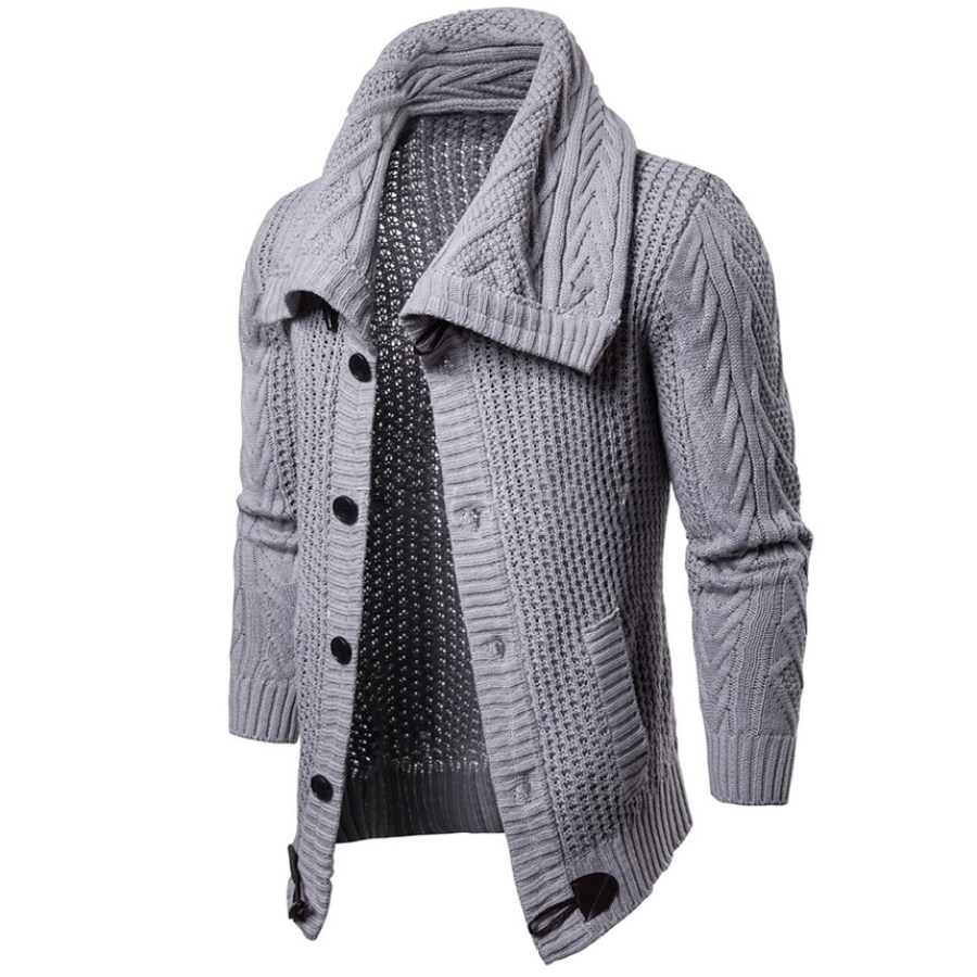 

Men's Retro Classic Thick Warm Lapel Knitted Cardigan