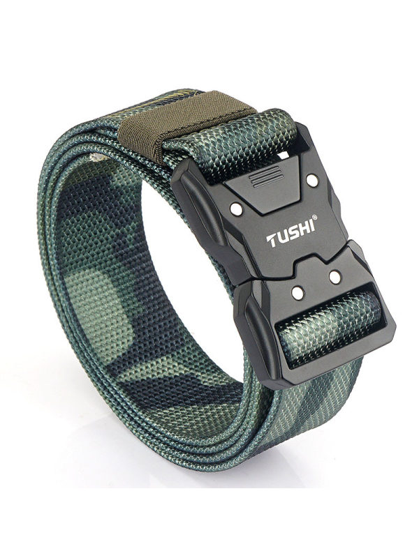 Men's Outdoor Training Nylon Tactical Quick Release Buckle Tooling Belt