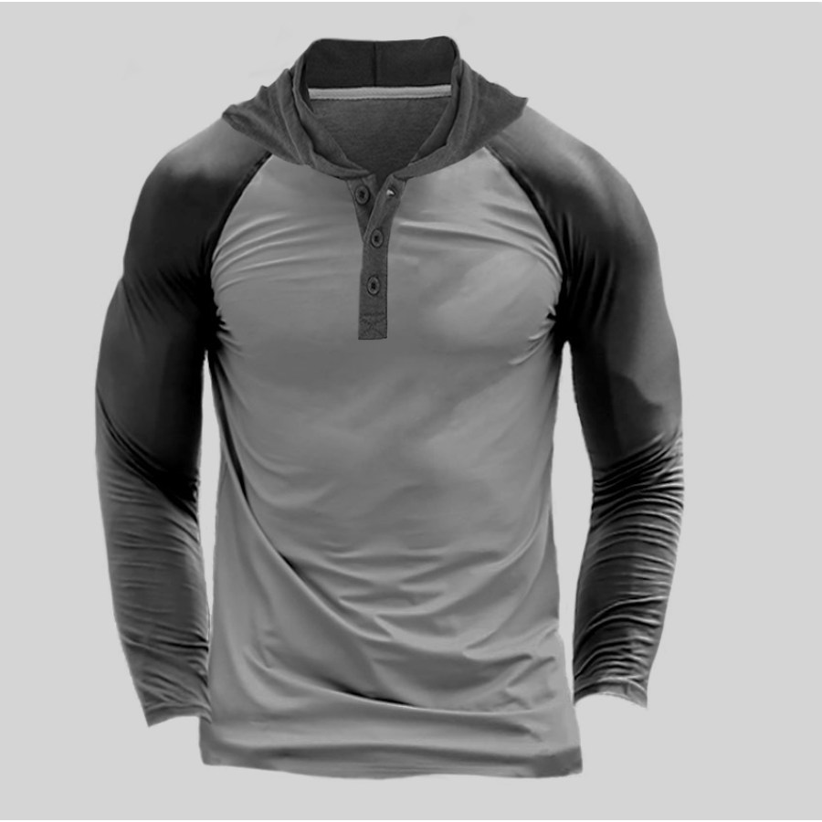 

Men's Outdoor Tactical Classic Stitching Long-sleeved Henley Shirt