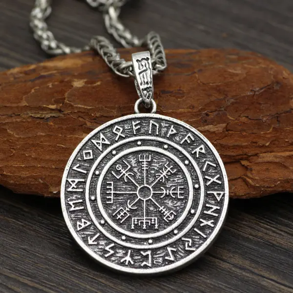 Viking Compass Vintage Necklace - Paleonice.com 