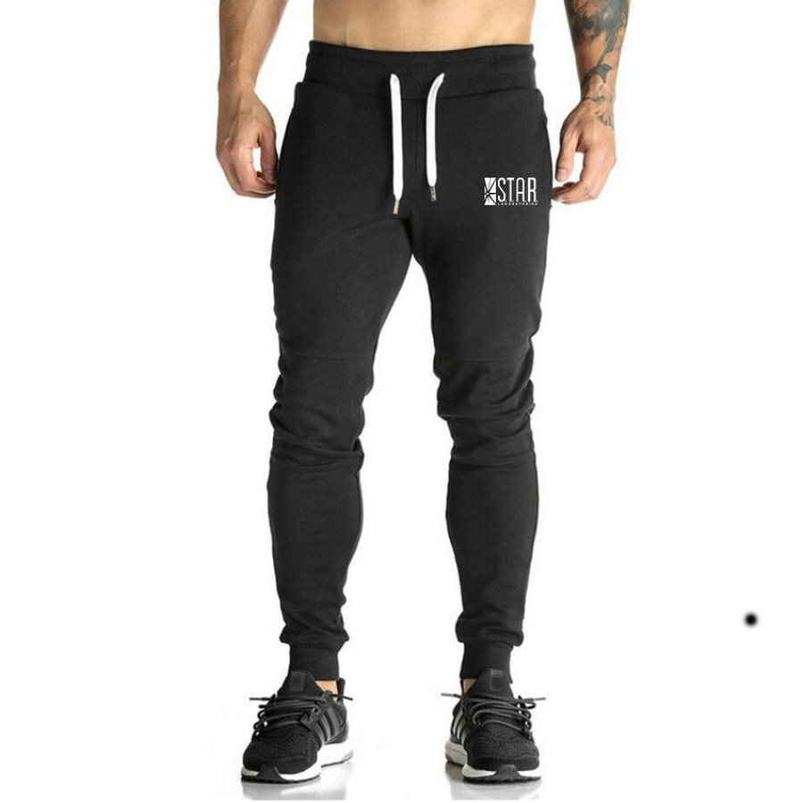 

Men's Mid-waist Casual Sports Lettered Trousers