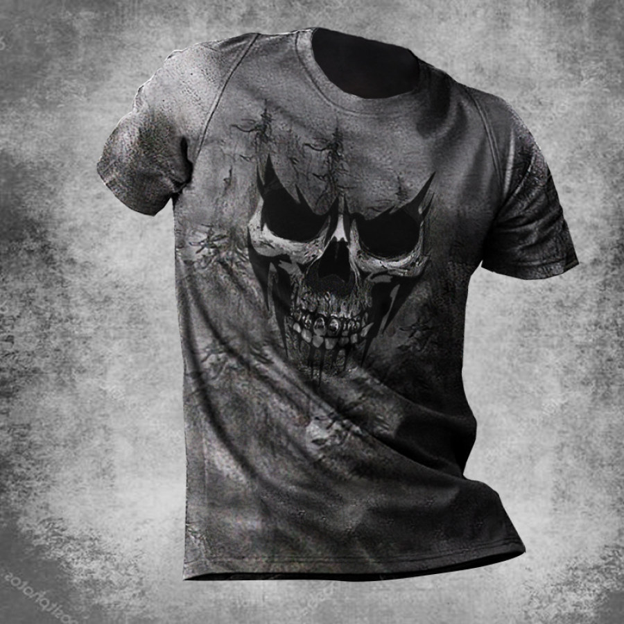 

Skull Grunge Horror Symbol Outdoor Tactical Round Shirt