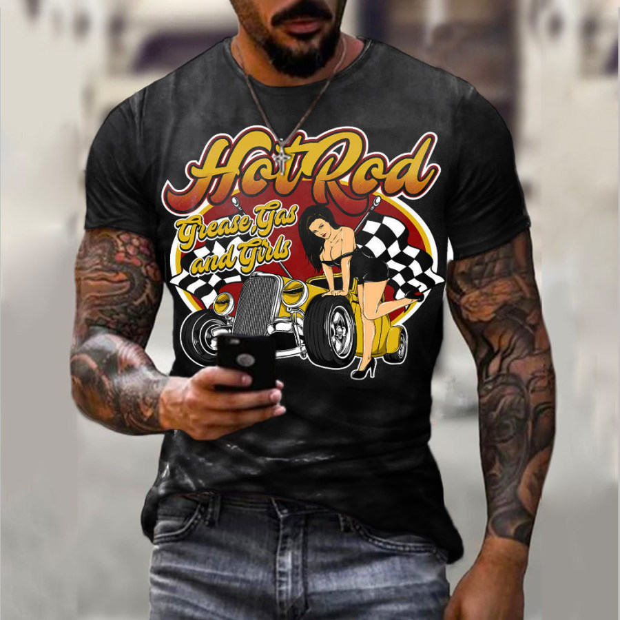 

Grease Gas And Girls Rockabilly Mens T-Shirt