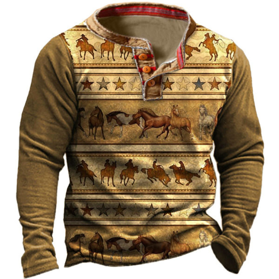 

Aztec Outdoor Henley Collar Men's Sweatshirt