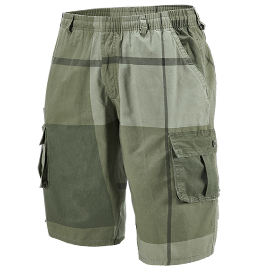 

Men Outdoor Plaid Tactical Casual Cargo Shorts