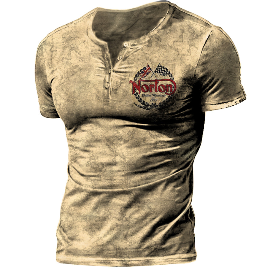 

Mens Outdoor Fashion Retro Printed T-shirt